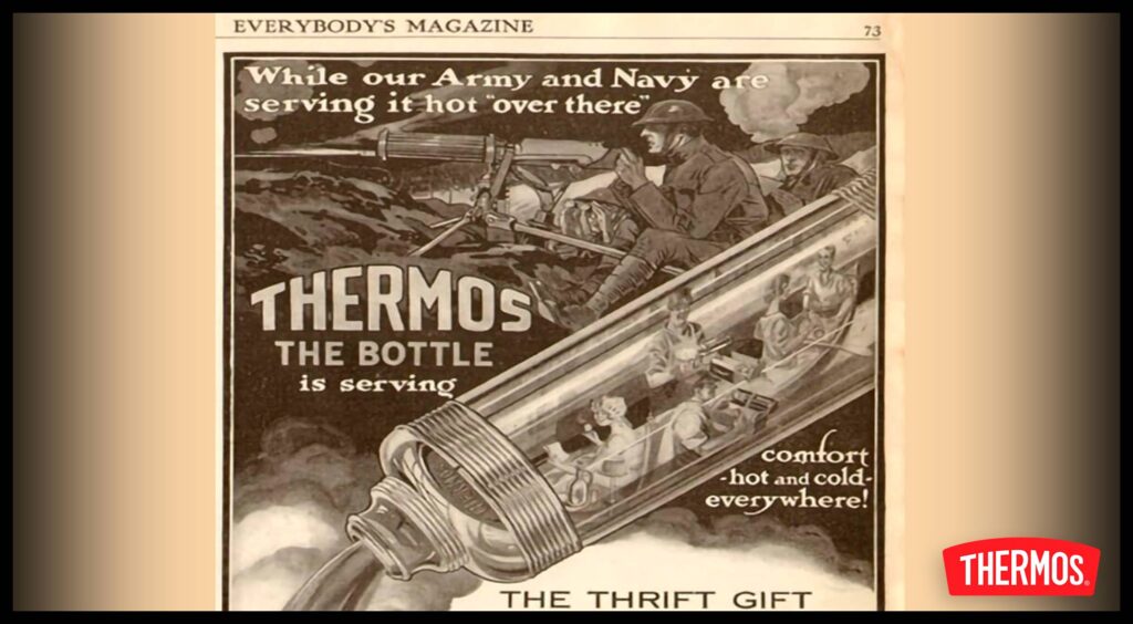 Thermos Anuncios Comerciales en la Primera Guerra Mundial